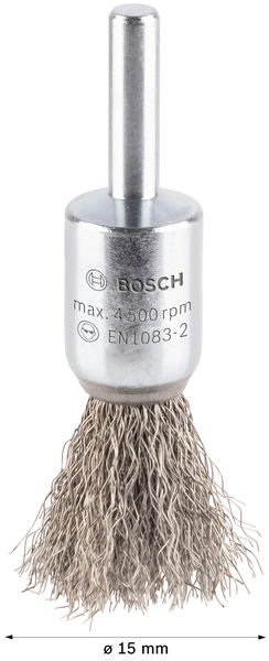 BOSCH PRO Stainless Steel clean Pinselbürste, gerader Schaft, 15 x 0,2 mm BOSCH PRO Stainless Steel clean Pinselbürste, gerader Schaft, 15 x 0,2 mm