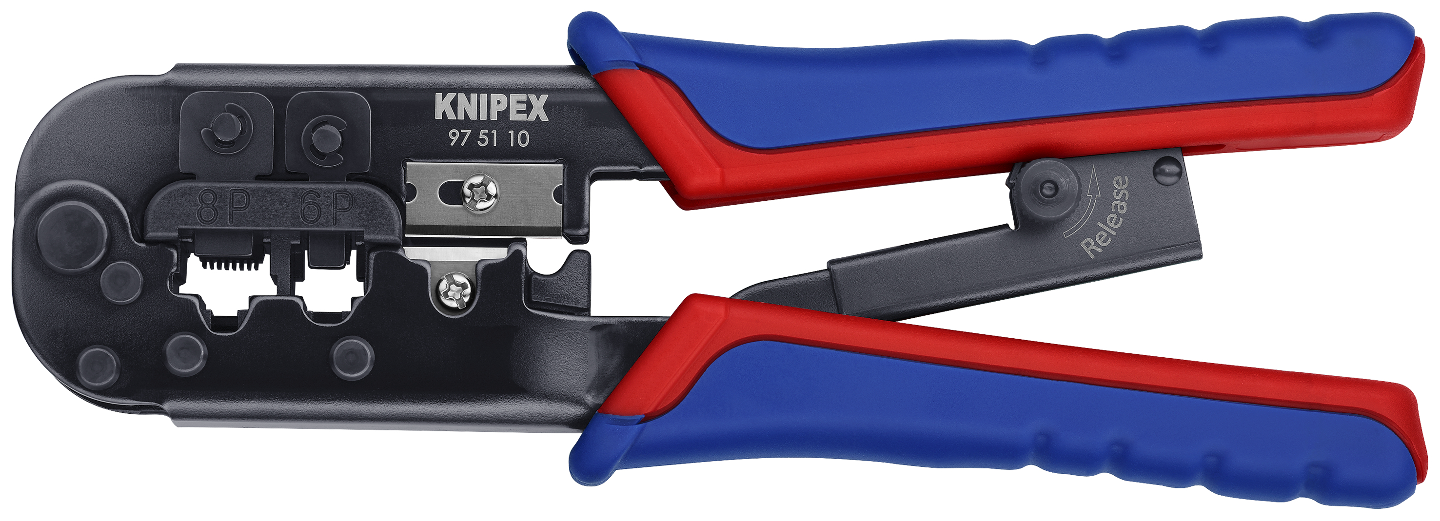 KNIPEX KNIPEX 97 51 10 SB Crimpzange für Westernstecker 190 mm brüniert mit Mehrkomponenten-Hüllen KNIPEX KNIPEX 97 51 10 SB Crimpzange für Westernstecker 190 mm brüniert mit Mehrkomponenten-Hüllen