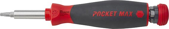 WIHA Schraubendreher mit Bitmagazin PocketMax®magnetisch gemischt mit 8 Bits, 1/4"