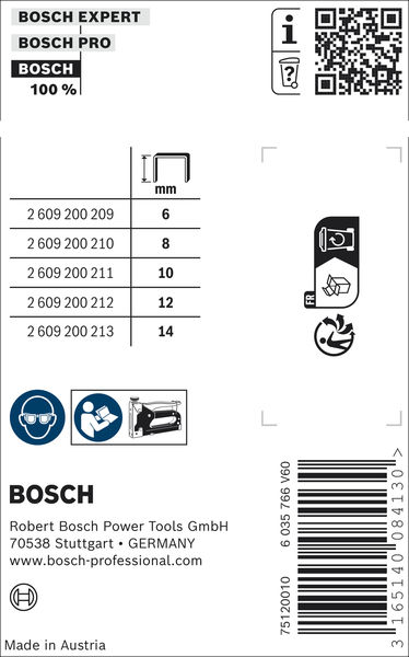 BOSCH Feindrahtklammern, Typ 53/14 BOSCH Feindrahtklammern, Typ 53/14