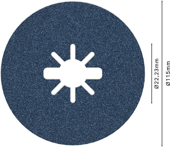 BOSCH PRO R574 X-Lock Fiberscheibe, 115 mm, G100