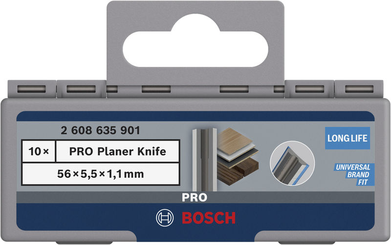 BOSCH PRO Hobelmesser, 56 x 5,5 x 1,1 mm, 10 Stk