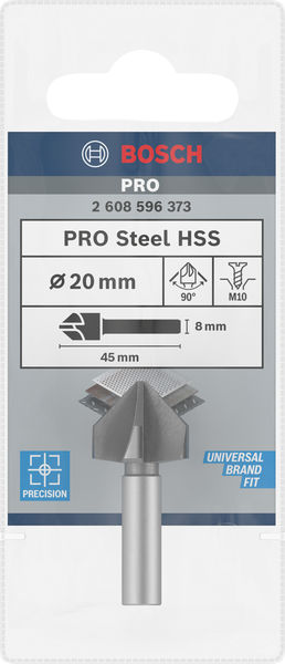 BOSCH PRO Steel HSS Kegelsenker, 20 x 45 mm, M10 BOSCH PRO Steel HSS Kegelsenker, 20 x 45 mm, M10