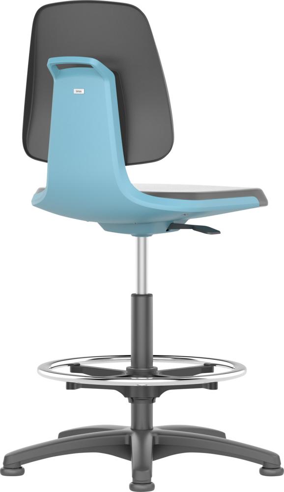 BIMOS Bimos Arbeitsstuhl Labsit 3, PU blau Sitzhöhe 520-770 mm