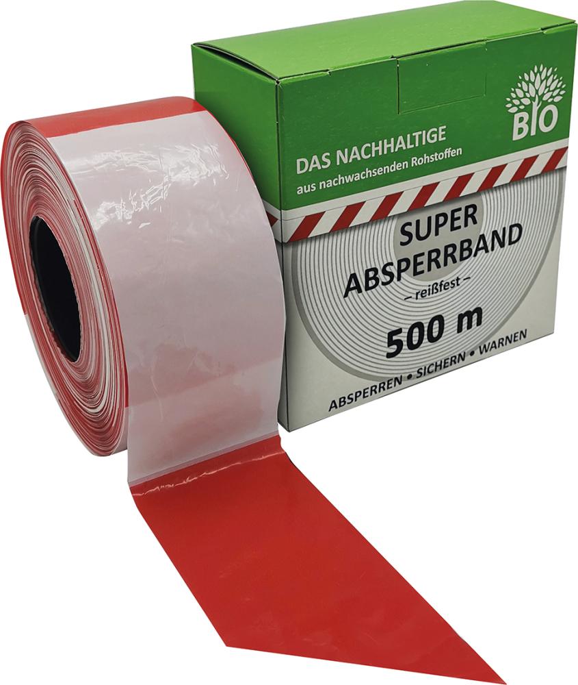 KELMAPLAST Absperrband 500 m-Rolle rot/weiß geblockt