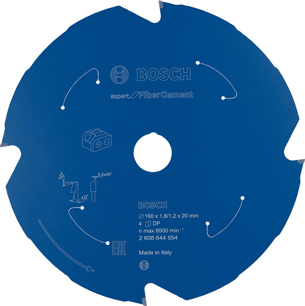 BOSCH Akku-Kreissägeblatt Expert for Fibre Cement, 160 x 1,8/1,2 x 20, 4 Zähne BOSCH Akku-Kreissägeblatt Expert for Fibre Cement, 160 x 1,8/1,2 x 20, 4 Zähne