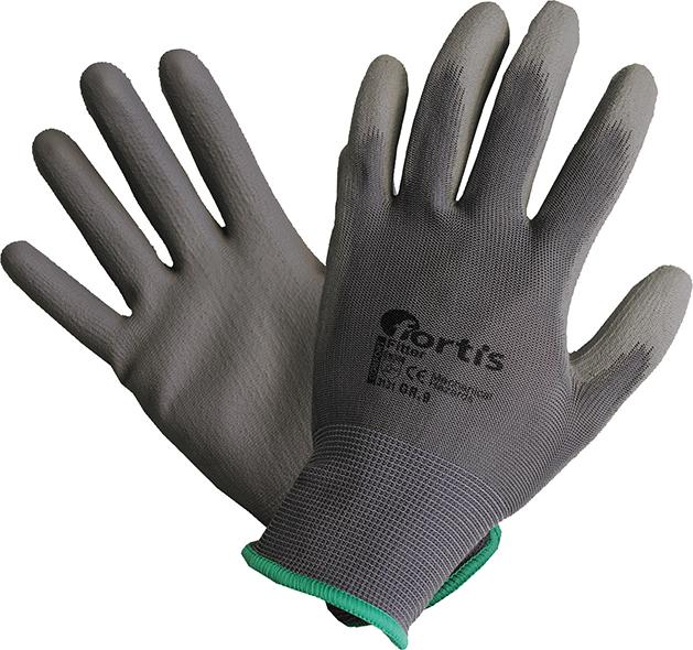 FORTIS Handschuh Fitter PU, grau,SB-verpackt,Gr.9, FORTIS