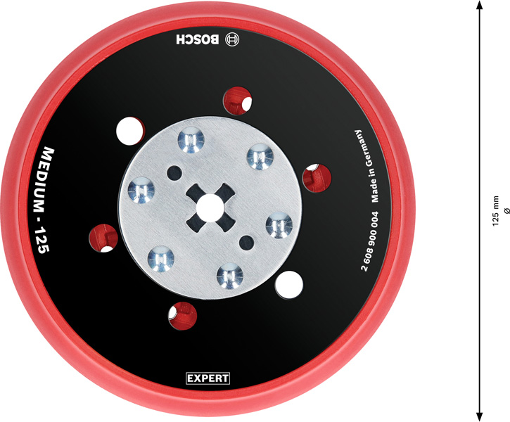 BOSCH EXPERT Mulitloch-Stützteller, 125mm, mittel, M8+5/16