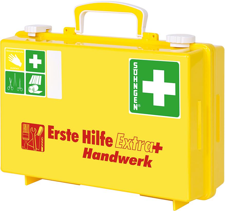 N.A. Erste-Hilfe-Koffer Extra+Handwerk, DIN 13157, gelb