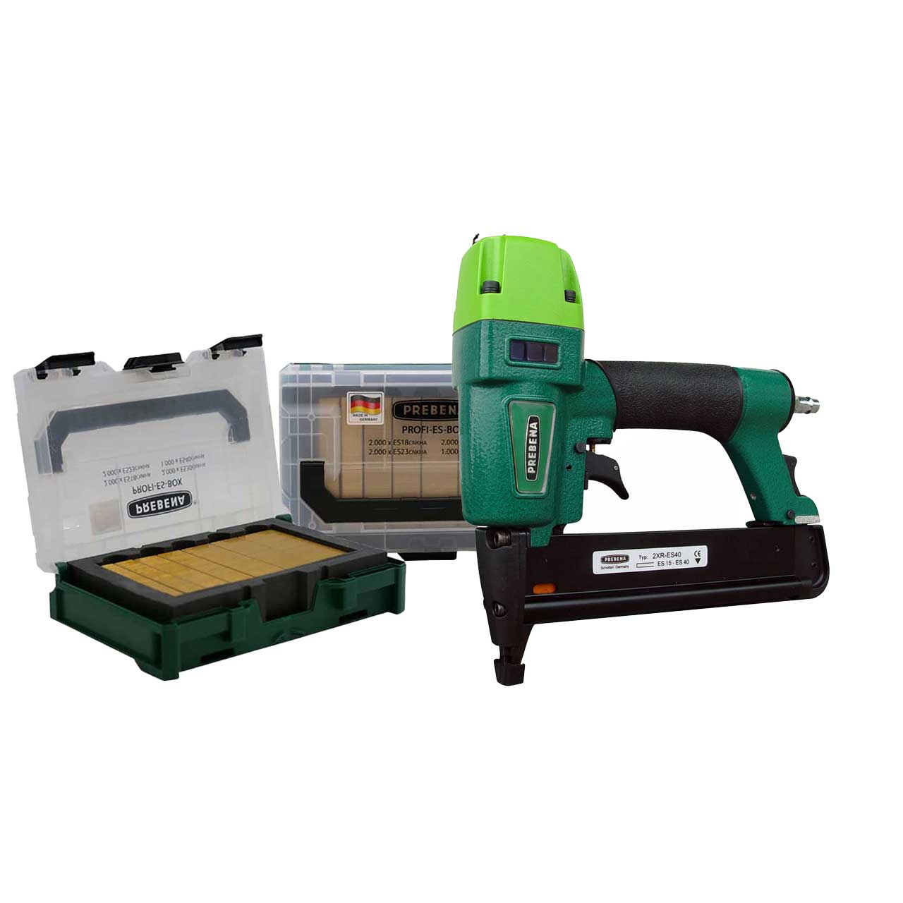 PREBENA Druckluft-Klammernagler 2XR-ES40 inkl. PROFI-ES-BOX