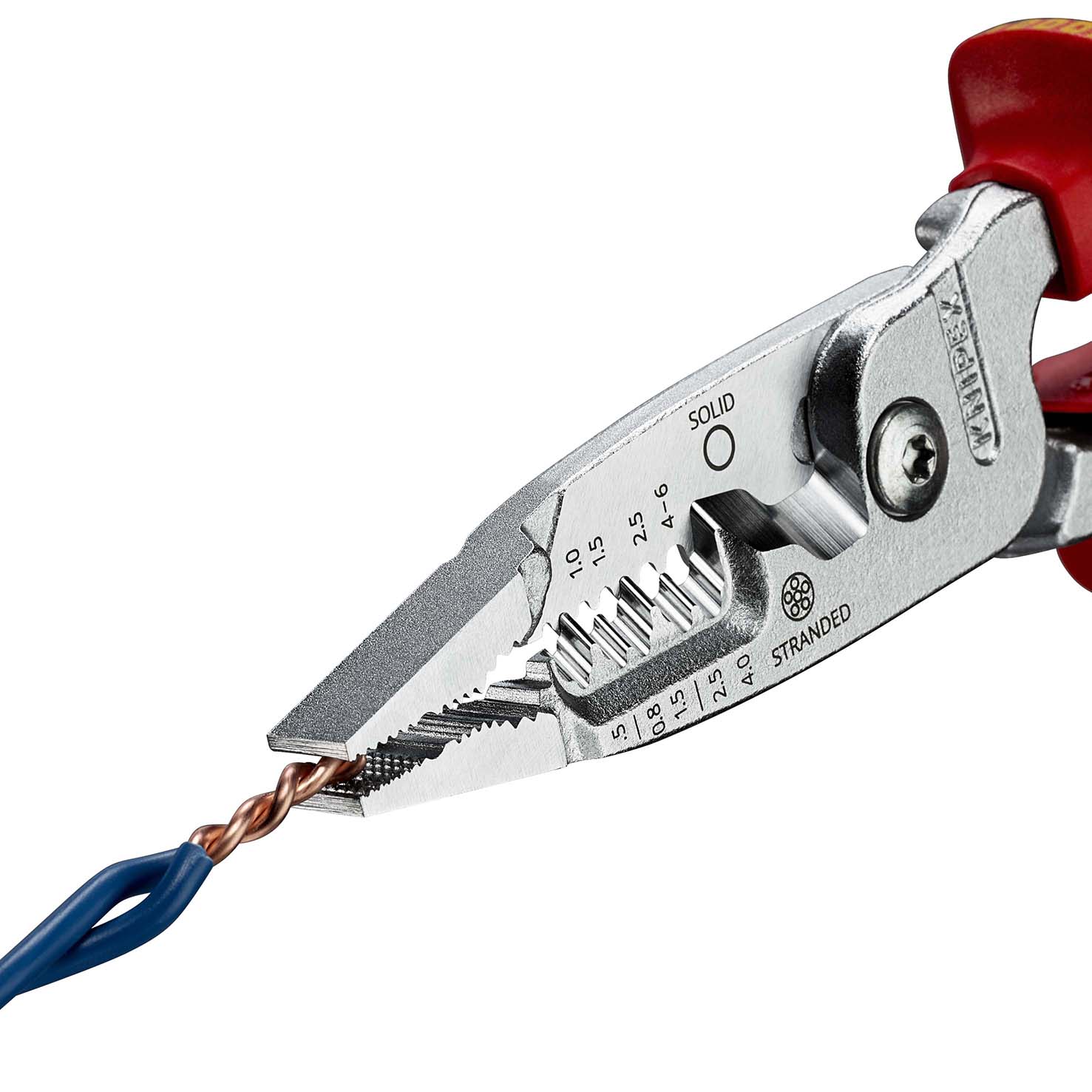 KNIPEX KNIPEX 13 76 200 ME Multifunktions-Elektrikerzange metrisches Modell 200 mm verchromt isoliert mit Mehrkomponenten-Hüllen, VDE-geprüft