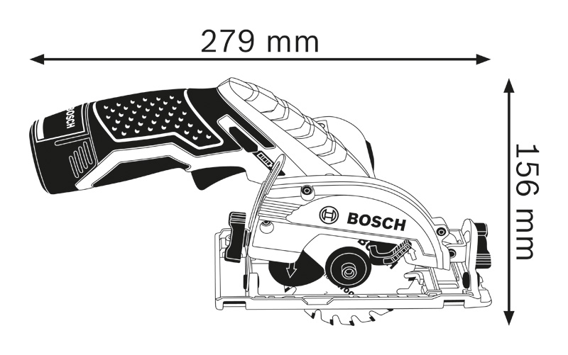 BOSCH Akku-Kreissäge GKS 12V-26, mit 2 x 3.0 Ah Li-Ion Akku, L-BOXX