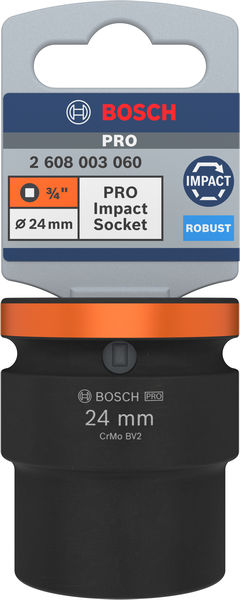 BOSCH PRO Impact Steckschlüsselsatz, 3/4", 24 mm, Standard BOSCH PRO Impact Steckschlüsselsatz, 3/4", 24 mm, Standard