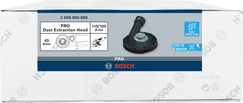 BOSCH PRO Absaughaube, ohne Schlüssel, klein, 115/125 mm