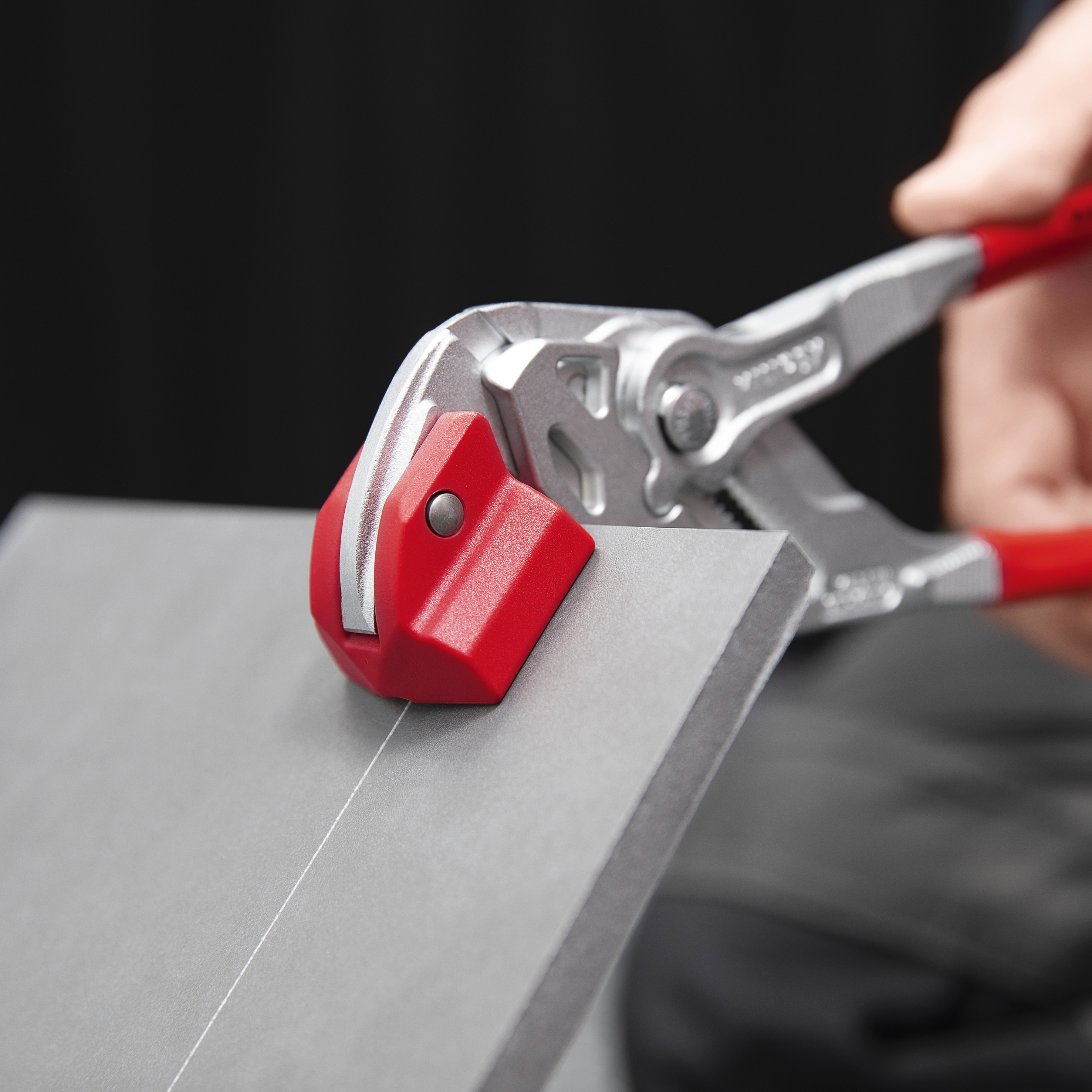 KNIPEX KNIPEX 91 13 250 Fliesenbrechzange 250 mm verchromt mit Kunststoff überzogen