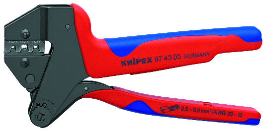 KNIPEX KNIPEX 97 43 05 Crimp-Systemzange für auswechselbare Crimpeinsätze 200 mm brüniert mit Mehrkomponenten-Hüllen brüniert KNIPEX KNIPEX 97 43 05 Crimp-Systemzange für auswechselbare Crimpeinsätze 200 mm brüniert mit Mehrkomponenten-Hüllen brüniert