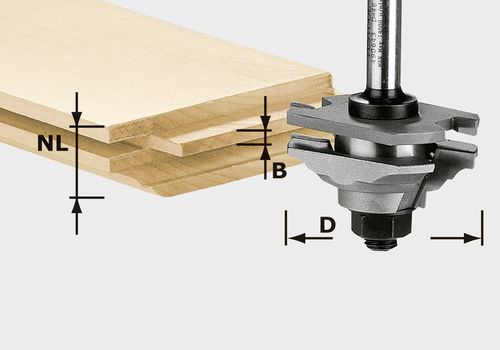 FESTOOL Profil-Federfräser HW S8 D46 x D12-FD
