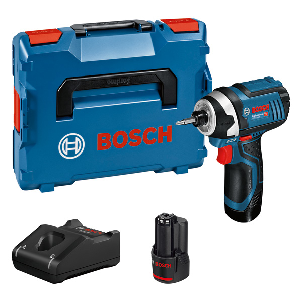 BOSCH Akku-Drehschlagschrauber GDR 12V-105, 2 x Akku GBA 12V 2.0Ah in L-BOXX