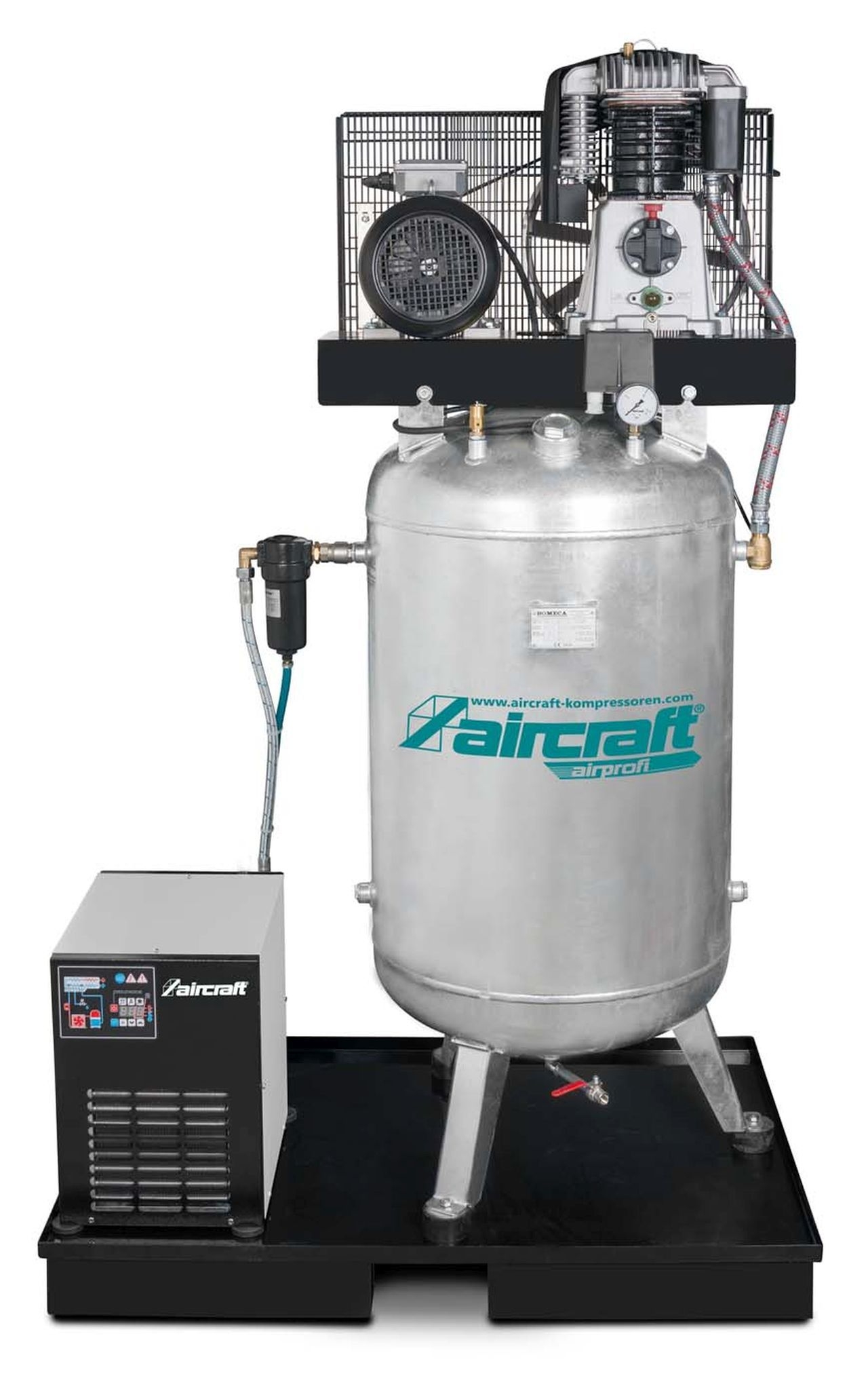 AIRCRAFT Stationärer Kolbenkompressor mit Kältetrockner AIRPROFI 853/270/10 VK