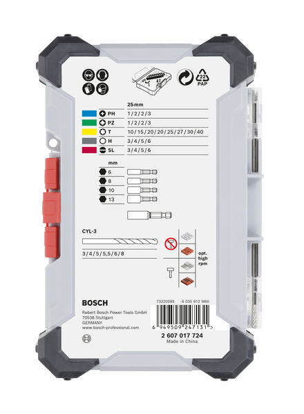 BOSCH Extra Hard Schrauberbit- und CYL-3 Bohrer-Set, Aufsteller, 35-tlg. BOSCH Extra Hard Schrauberbit- und CYL-3 Bohrer-Set, Aufsteller, 35-tlg.