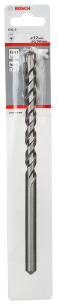 BOSCH Betonbohrer CYL-3, 12 x 150 x 200 mm, d 10 mm, 1er-Pack BOSCH Betonbohrer CYL-3, 12 x 150 x 200 mm, d 10 mm, 1er-Pack