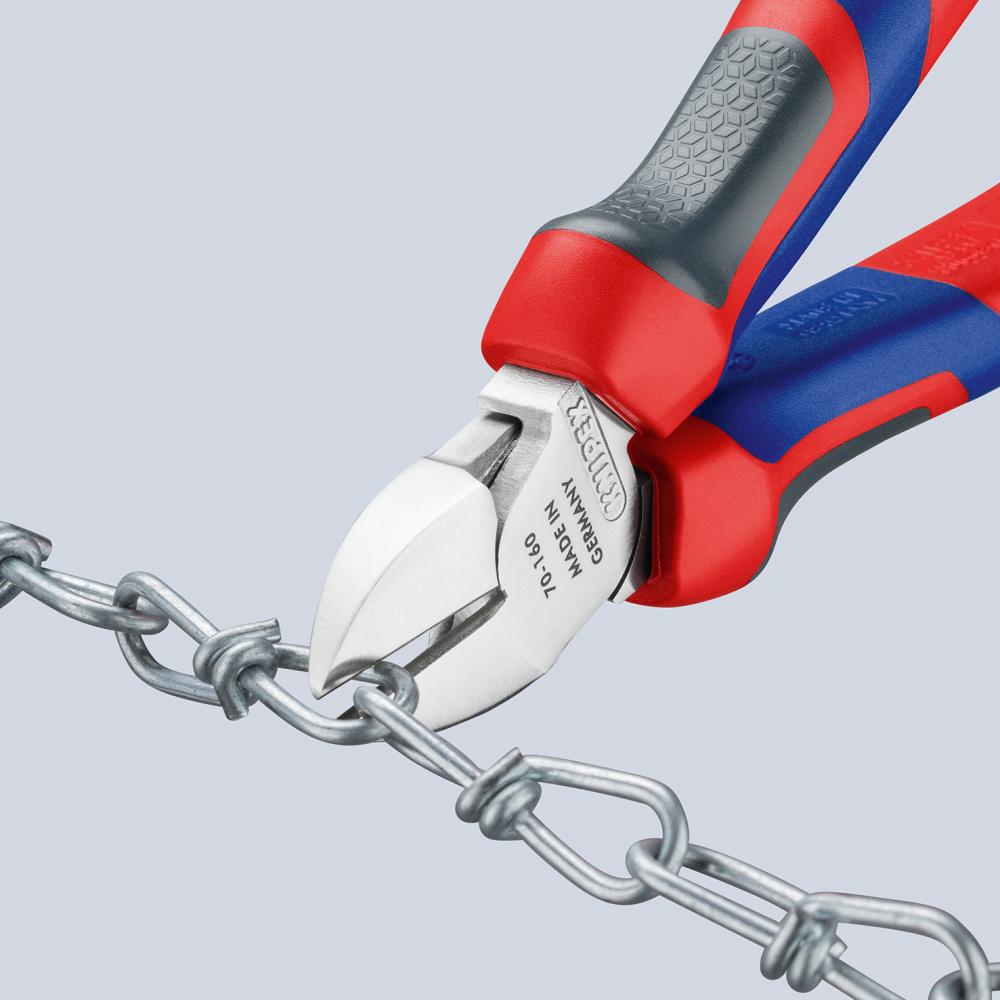 KNIPEX Seitenschneider verchromt mit Mehrfachkomponenten-Griffen 180 mm KNIPEX Seitenschneider verchromt mit Mehrfachkomponenten-Griffen 180 mm
