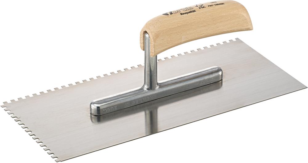 FORTIS Glättekelle 280x130mm gezahnt 4x4mm FORTIS Bau