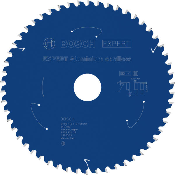 BOSCH EXPERT Aluminium Kreissägeblatt, 190x30 mm, Z54