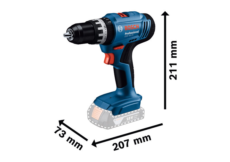 BOSCH Akku-Schlagbohrschauber GSB 18V-25, 2 x Akku GBA 18V 2.0Ah in L-BOXX
