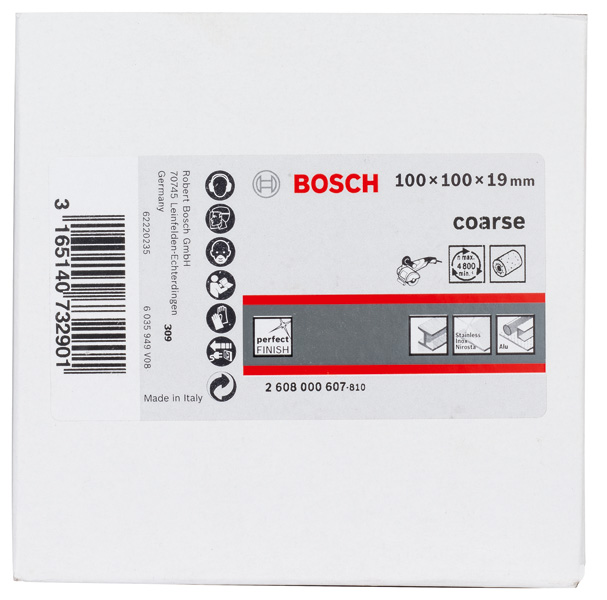 BOSCH Vliesschleifwalze für Satinierer, 19 mm, grob, 100 mm