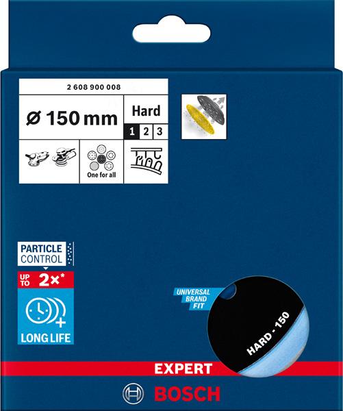 BOSCH EXPERT Universal-Multi-Loch-Schleifteller, 150 mm, hart BOSCH EXPERT Universal-Multi-Loch-Schleifteller, 150 mm, hart