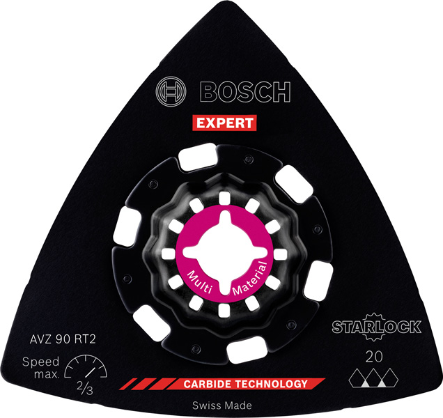 BOSCH EXPERT AVZ 90 RT2 Schleifplatte für Multifunktionswerkzeuge, 90 mm, 10-tlg. BOSCH EXPERT AVZ 90 RT2 Schleifplatte für Multifunktionswerkzeuge, 90 mm, 10-tlg.