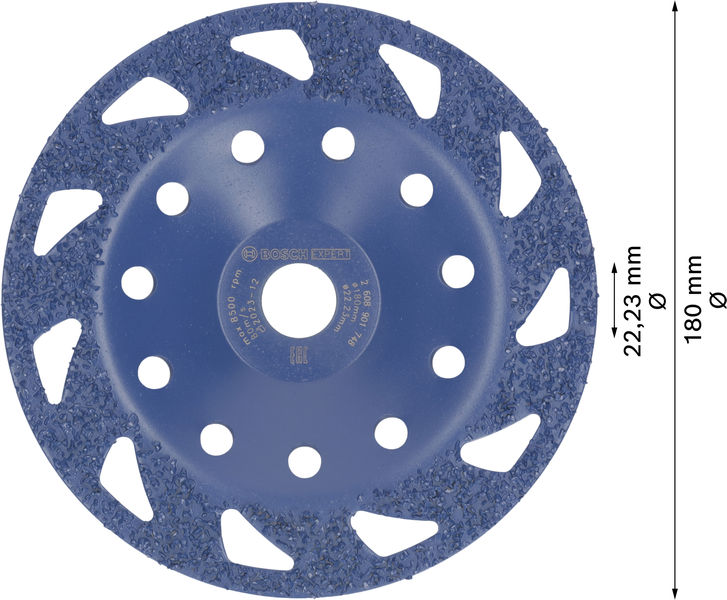 BOSCH EXPERT Multi Material Carbide-Topfscheibe mittel, flach, 180 mm, 22,23 mm BOSCH EXPERT Multi Material Carbide-Topfscheibe mittel, flach, 180 mm, 22,23 mm