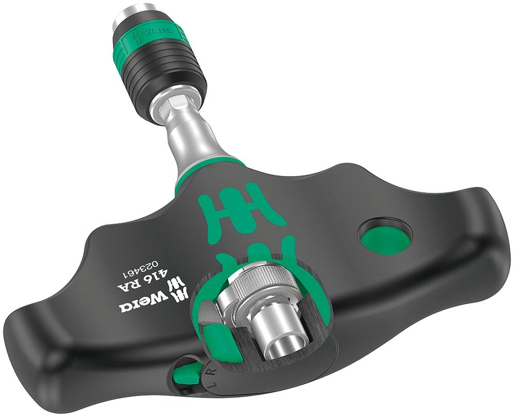WERA Quergriff-Bits-Handhalter mit Ratschenfunktion und Rapidaptor Schnellwechselfutter 416 RA WERA Quergriff-Bits-Handhalter mit Ratschenfunktion und Rapidaptor Schnellwechselfutter 416 RA