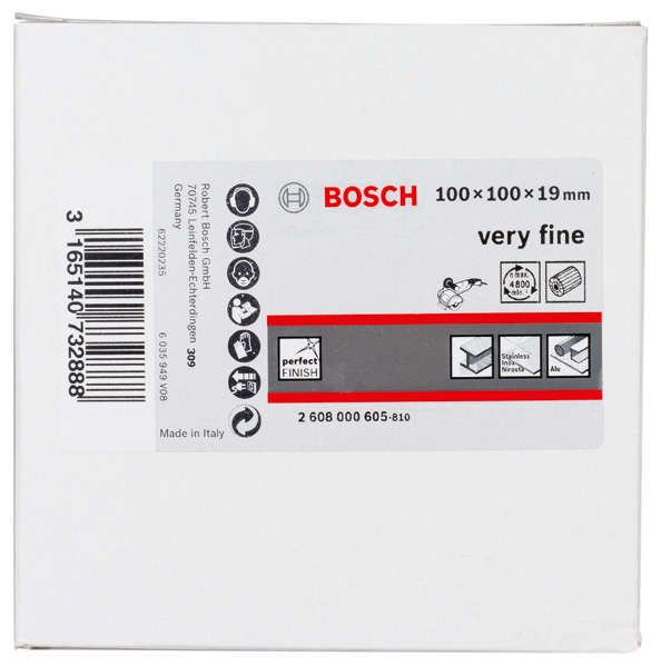 BOSCH Lamellenschleifwalze mit Vlies, 19 mm, super fein, 100 mm