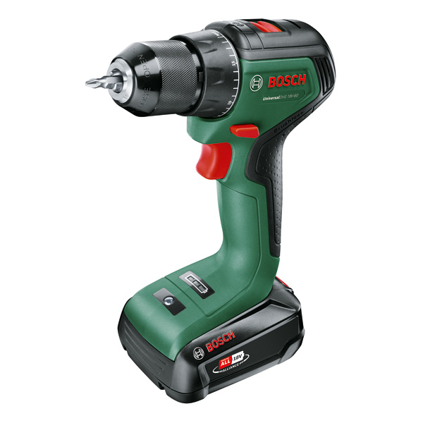 BOSCH Akku-Bohrschrauber UniversalDrill 18V-60, 1 x Akku PBA 18V 2.0Ah, Tragekoffer