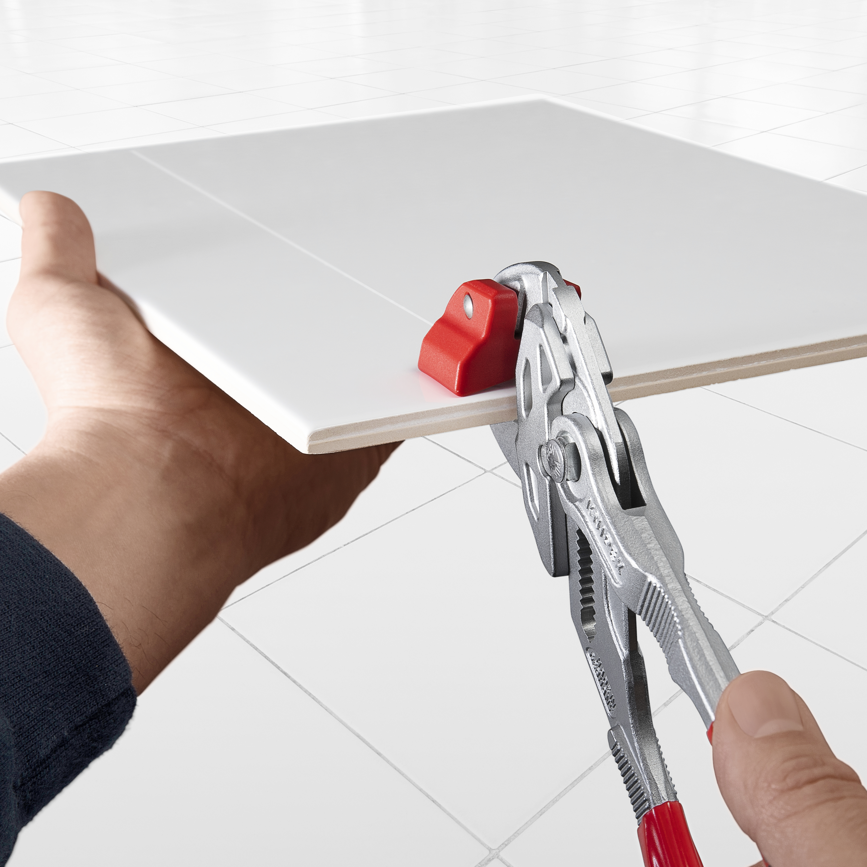 KNIPEX KNIPEX 91 13 250 Fliesenbrechzange 250 mm verchromt mit Kunststoff überzogen KNIPEX KNIPEX 91 13 250 Fliesenbrechzange 250 mm verchromt mit Kunststoff überzogen