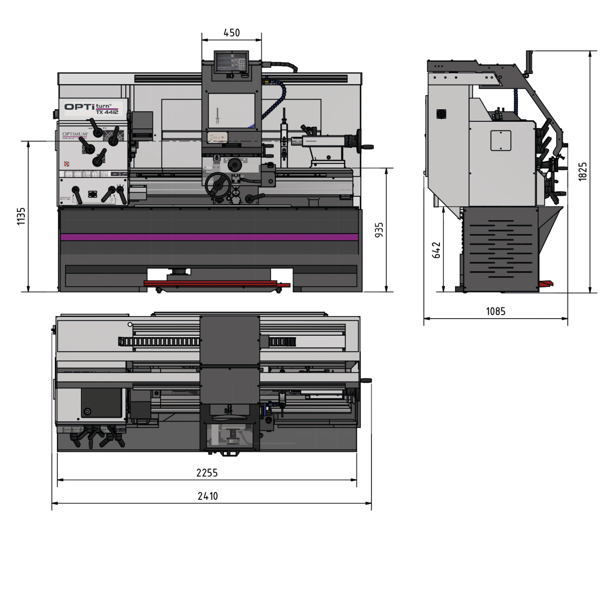 STÜRMER Drehmaschine Optimum OPTIturn TX 4414 STÜRMER Drehmaschine Optimum OPTIturn TX 4414