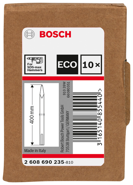 BOSCH Spitzmeißel SDS max, 400mm, 10 Stk. BOSCH Spitzmeißel SDS max, 400mm, 10 Stk.