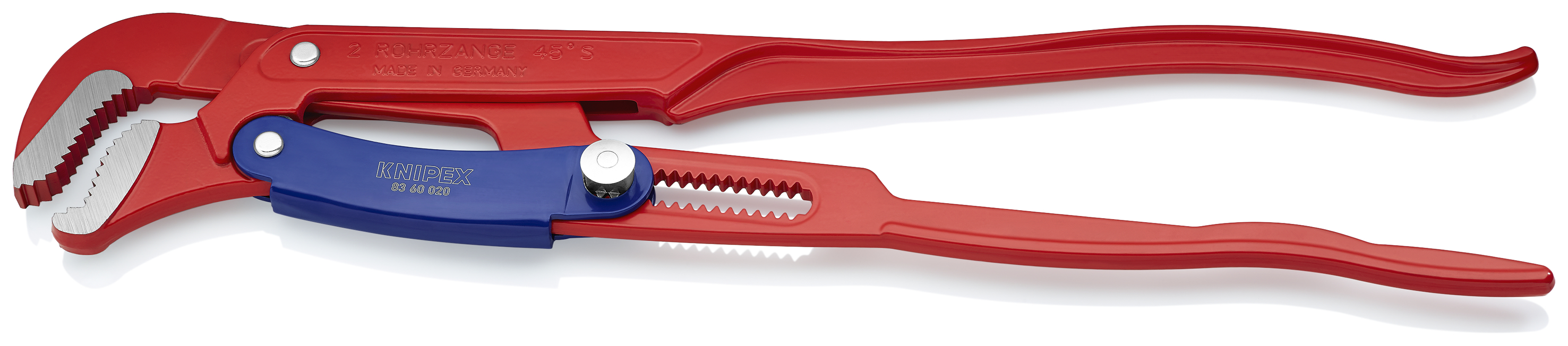 KNIPEX KNIPEX 83 60 020 Rohrzange S-Maul mit Schnelleinstellung 560 mm rot pulverbeschichtet