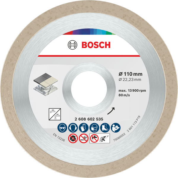 BOSCH Ceramic Trennscheibe, 110 x 7,5 mm, Bohrung 22,23 mm BOSCH Ceramic Trennscheibe, 110 x 7,5 mm, Bohrung 22,23 mm