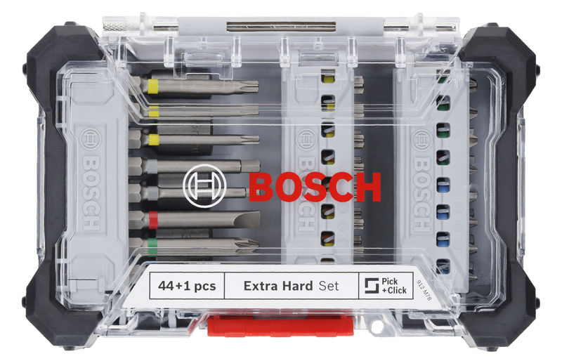BOSCH Extra Hard Schrauberbit-Set, 44+1-tlg.