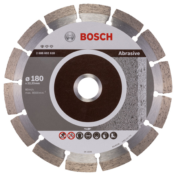 BOSCH Diamanttrennscheibe Standard for Abrasive, 180 x 22,23 x 2 x 10 mm BOSCH Diamanttrennscheibe Standard for Abrasive, 180 x 22,23 x 2 x 10 mm