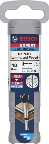 BOSCH EXPERT Laminated Wood Scharnierlochbohrer, 18 x 60 x 90 mm