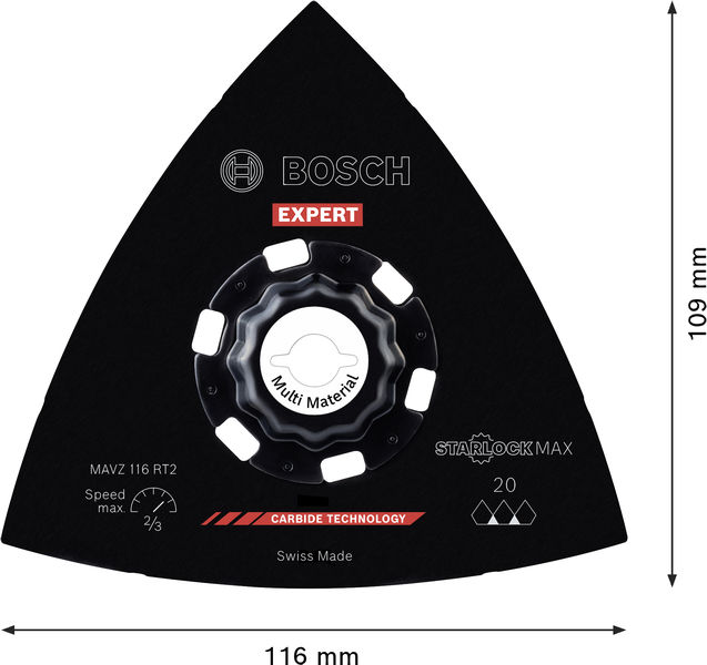 BOSCH EXPERT MAVZ 116 RT2 Schleifplatte, 116 mm