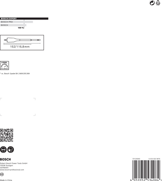 BOSCH EXPERT Self Cut Speed Flachfräsbohrer + Verlängerung Set, 16-32mm, 7-tlg.