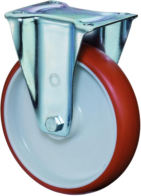 BS ROLLEN Bockrolle rot 100 mm 125 KG