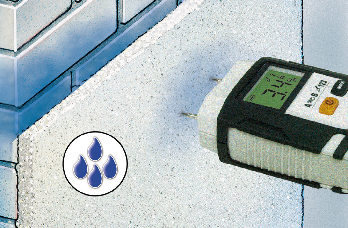 LASERLINER Materialfeuchtemessgerät DampFinder Home