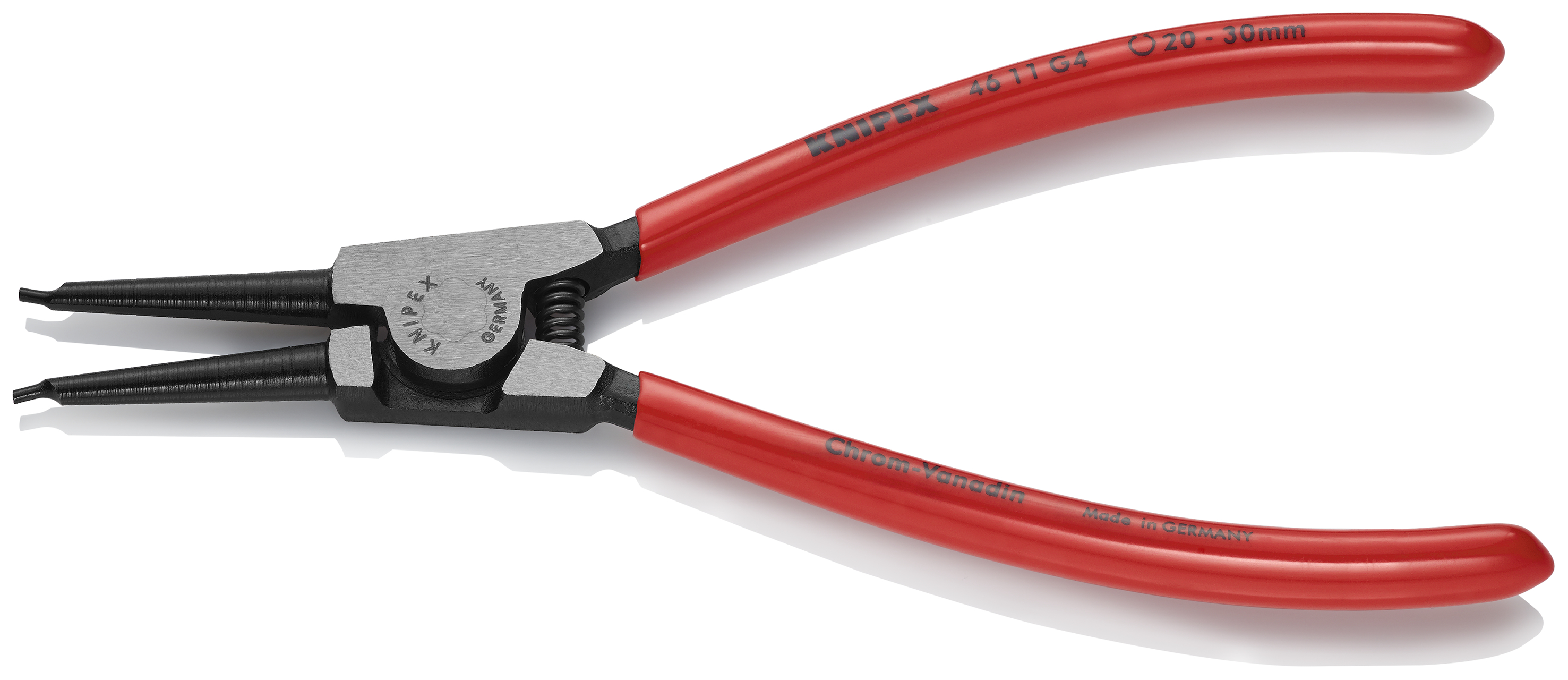 KNIPEX KNIPEX 46 11 G4 Sicherungsringzange für Greifringe auf Wellen 180 mm schwarz atramentiert mit Kunststoff überzogen poliert