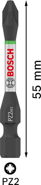 BOSCH PRO Pozidriv Impact Bit, PZ2, 55 mm, 15-tlg. BOSCH PRO Pozidriv Impact Bit, PZ2, 55 mm, 15-tlg.